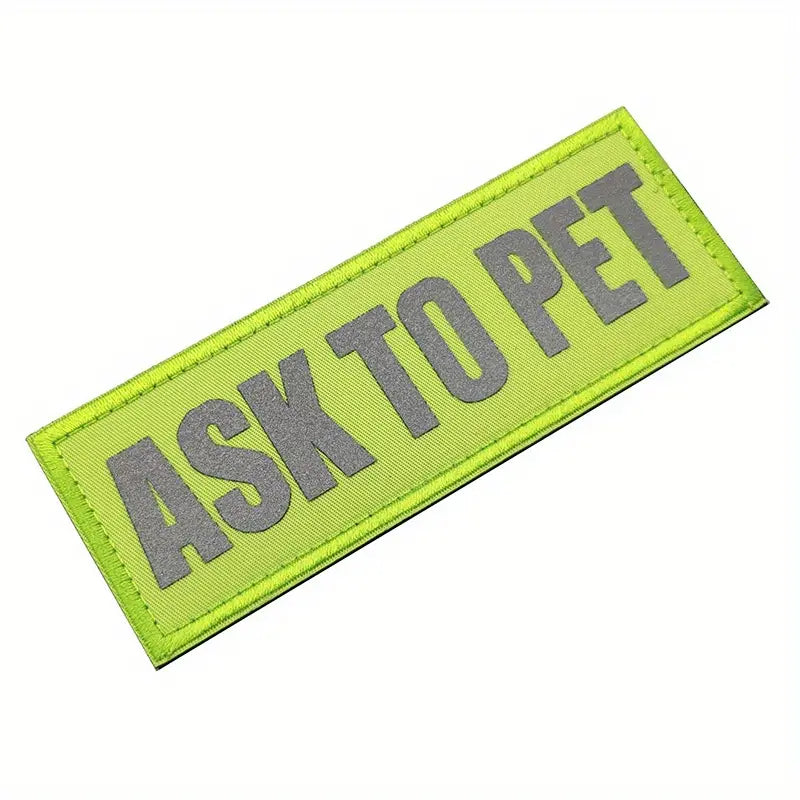 Ask To Pet Neon Green Patch