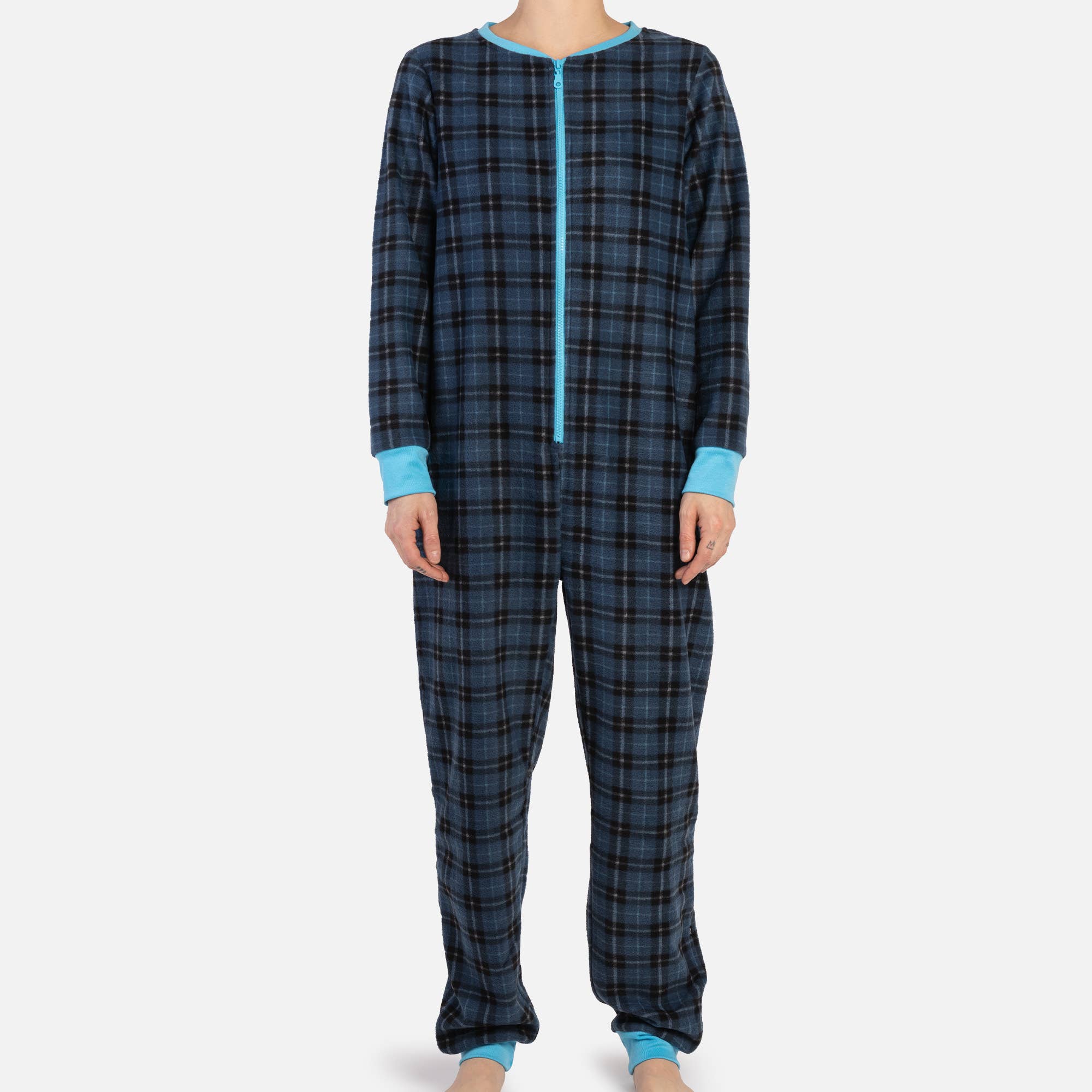 Plaid Onesie - Blue