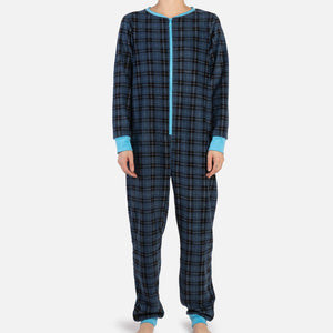 Plaid Onesie - Blue