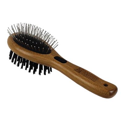 Combo Brush with Boar Bristles & Stainless Steel Pins