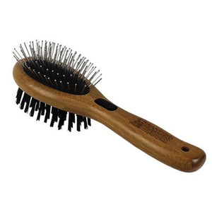 Combo Brush with Boar Bristles & Stainless Steel Pins