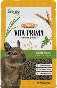 Sunseed Vita Prima Vitamin-Fortified Complete Nutrition Timothy Hay Pellets Degu Food, 1.75-lb bag