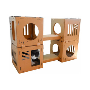 cardboard Cat Climbing House Furniture-2 Towers