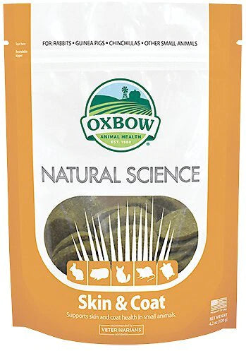 Oxbow Natural Science Skin & Coat Small Animal Supplement, 60 count