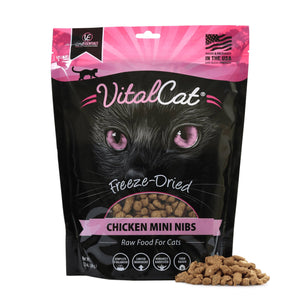 Vital Essentials Freeze-Dried Chicken Mini Nib Cat Food 12oz